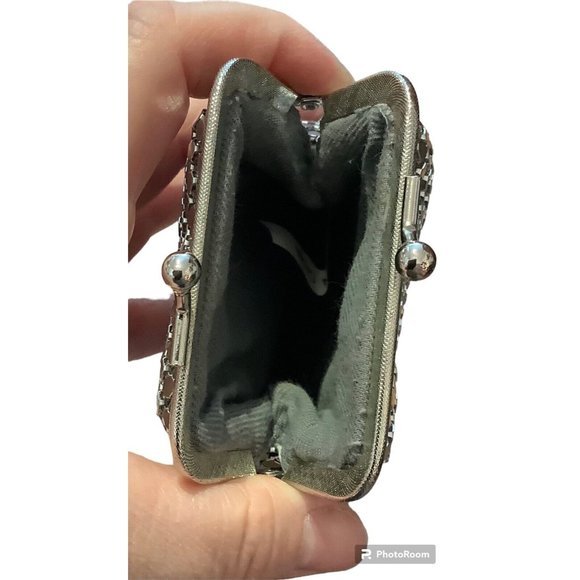 Cigarrette Case Change Purse Mesh Metal Chain Mail - Picture 4 of 4